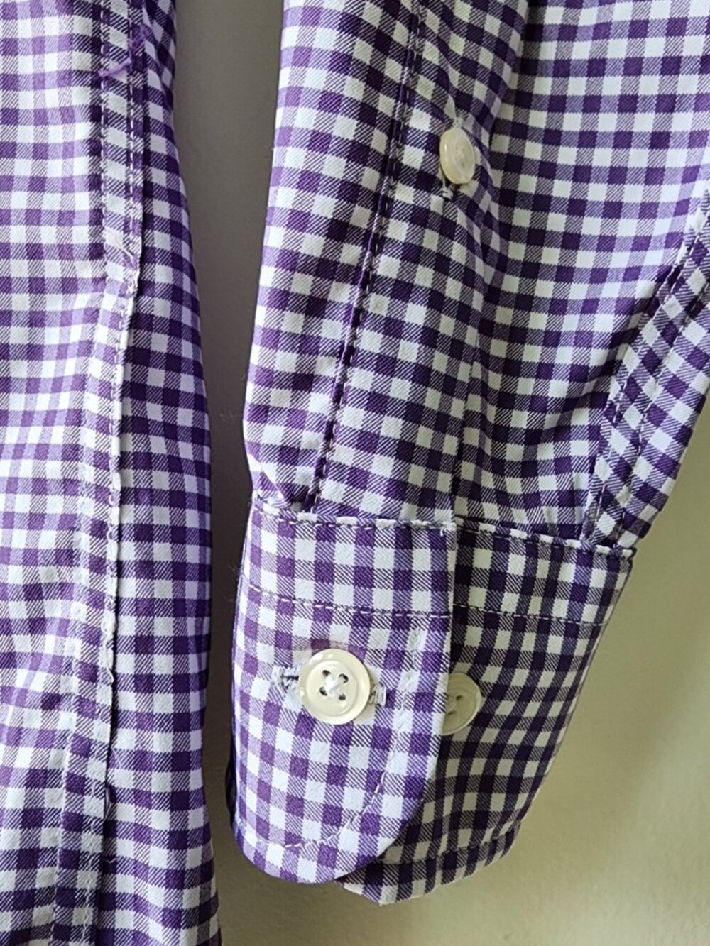 Small Purple Gingham Shirt Traveler Motion Jos A Bank Sz S Mens Check Quick Dry - Picture 7 of 17
